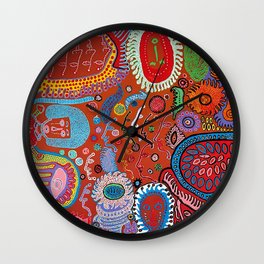 Tokyo Yayoi Wall Clock | Watercolor, Exhibition, Painting, Japan, Abstract, Kawaii, Aesthetic, Digital, 80S, Pumpkin 