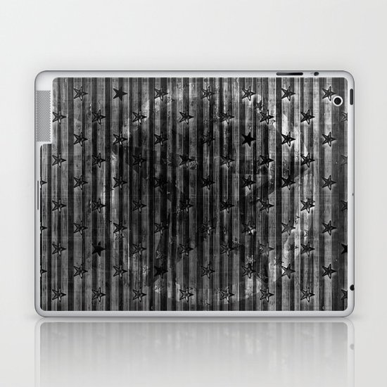 Black Stars & Black Stripes Laptop & iPad Skin