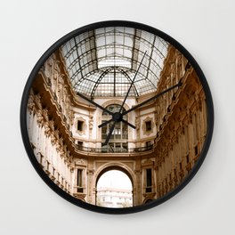Galleria Vittorio Emanuel II in Milan, Italy | Fine Art Travel Photography | Europe Wall Clock