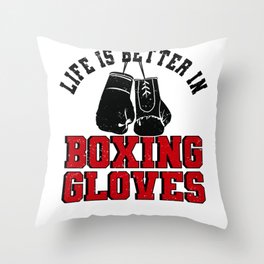 Boxer Boxing Gloves Boxing Match Martial Arts Throw Pillow