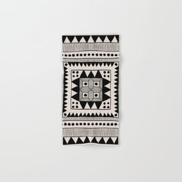 Black & White Symmetrical Pattern #1 Hand & Bath Towel