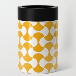 Yellow and white mid century mcm geometric modernism Can Cooler