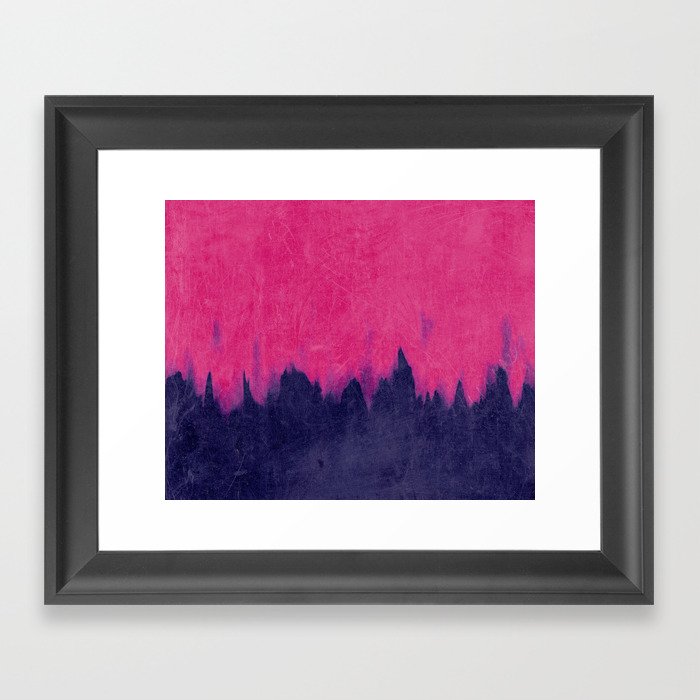 Pink and Purple Smear Framed Art Print