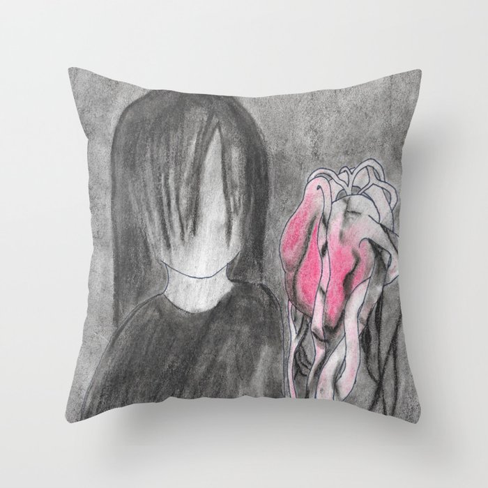 Here is My Heart Throw Pillow