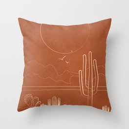 Sun over the Desert 1 Throw Pillow