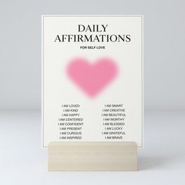Daily Affirmations for Self Love Mini Art Print