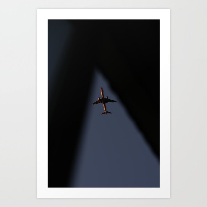 Aircraft reaching the border Art Print