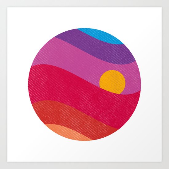 Pink Sunset Art Print