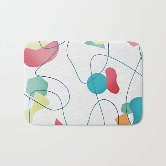 Geometric Miró Pattern Bath Mat