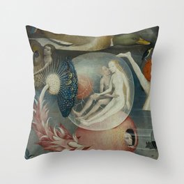 Lovers in a bubble - Hieronymus Bosch Throw Pillow