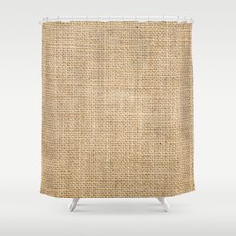 Burlap Fabric Shower Curtain