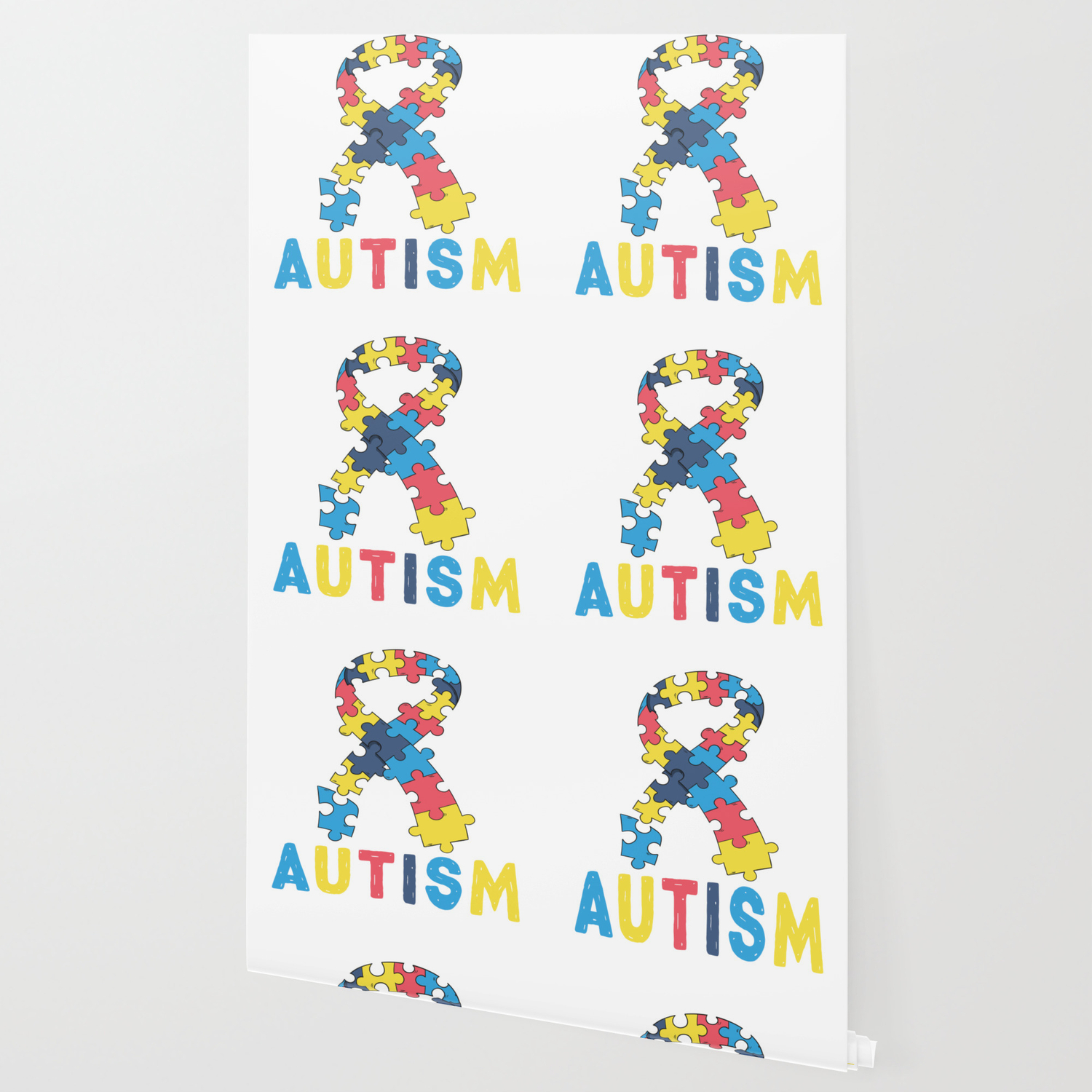 Autism Awareness Month - Ribbon Puzzle Wallpaper by merchmojo ...
