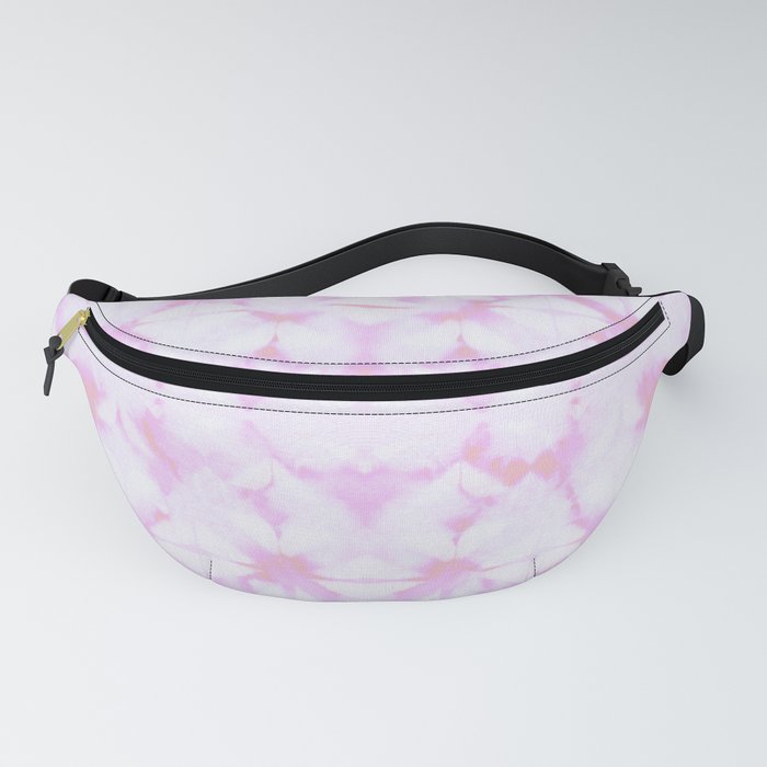 Pink and white grid watercolor Fanny Pack