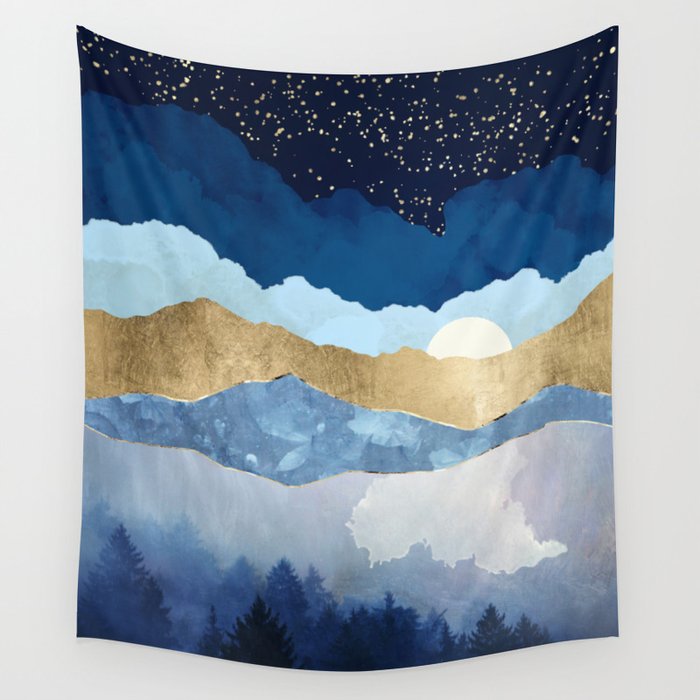 Midnight Forest Wall Tapestry