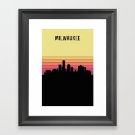 Milwaukee Skyline Framed Art Print
