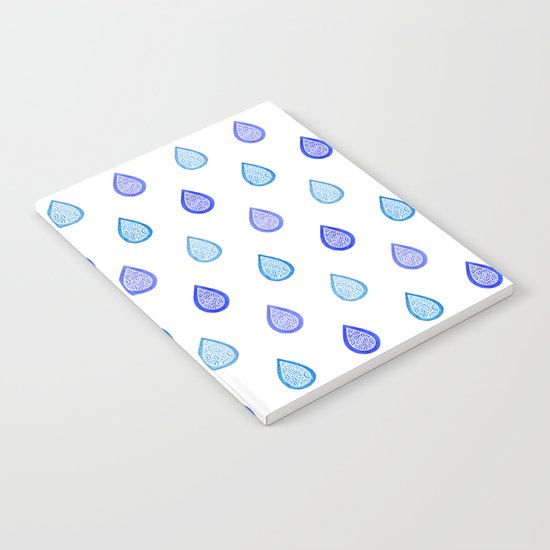 Blue raindrops Notebook