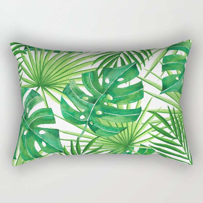 Tropical leaves Rectangular Pillow