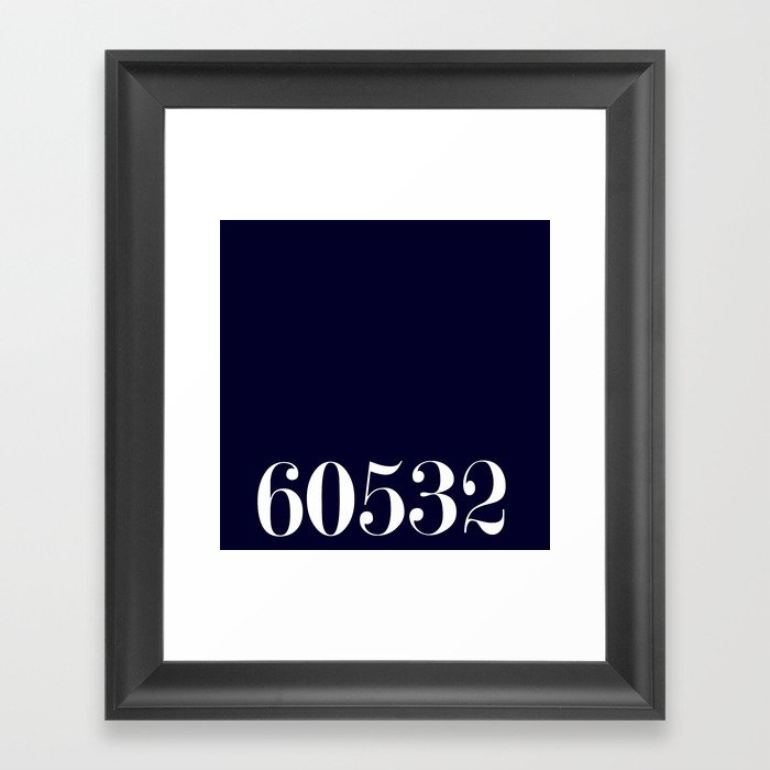 60532 Navy zipcode Framed Art Print