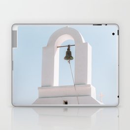 Greek White Church to the Blue Sky | Landscape and Town Travel Photography on the Islands of Greece | European Summer Art Laptop Skin