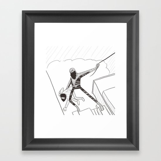 Spider-Beard Framed Art Print