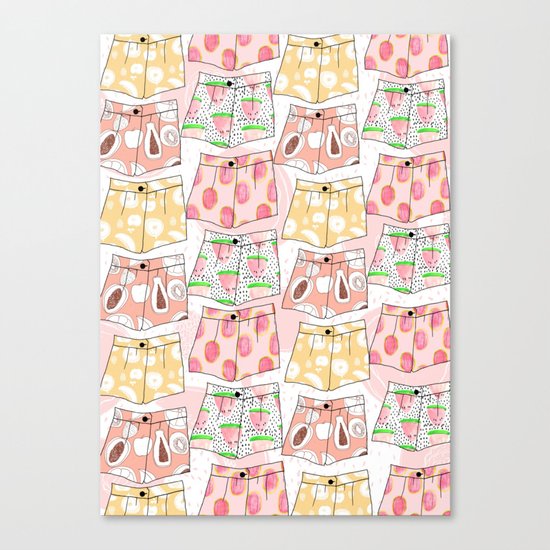 Fruity Pants Pattern Canvas Print