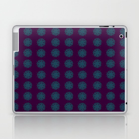 Turquoise Flowers Laptop & iPad Skin