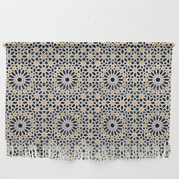 seamless oriental pattern x2 geometric design traditional mosaic style Wall Hanging