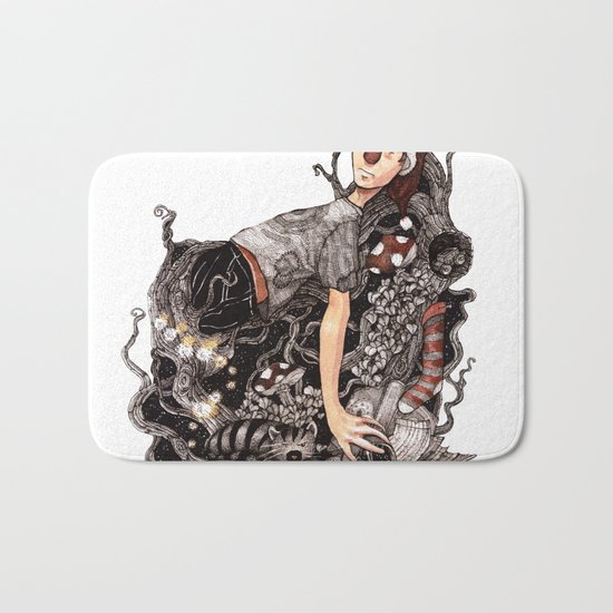 waiting for midnight, Santa Claus Is Coming to Town!!! Bath Mat