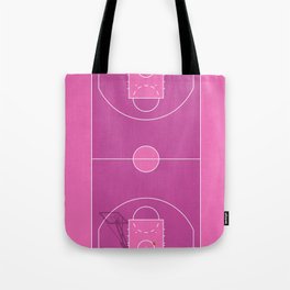 Pink Basketball Court  Tote Bag
