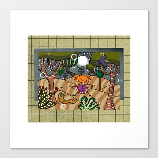 There are terrible some things in the woods!!! Canvas Print