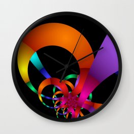design on black -100- Wall Clock