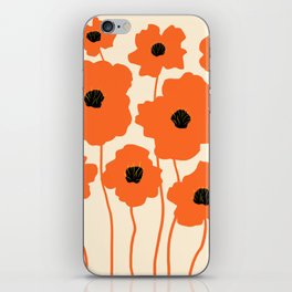 Orange Flowers #2 iPhone Skin