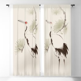 Oriental Red-Crowned Crane 002 Blackout Curtain