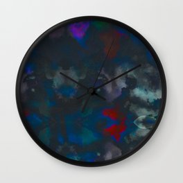 Abstract indigo dark blue Wall Clock