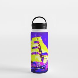 Bright Sails and Electric Blue Sky Water Bottle