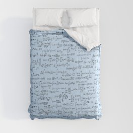 Math Equations // Light Blue Comforter