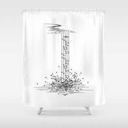 Song of Nature Waterfall Shower Curtain