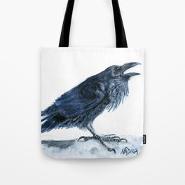 Winter Raven Tote Bag