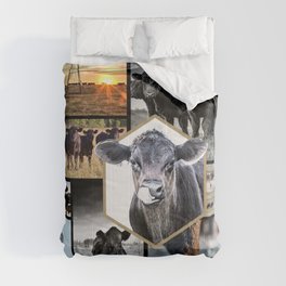 Cow - black angus cattles Comforter