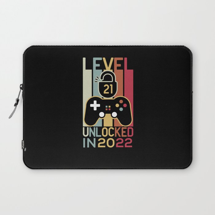 Level 21 unlocked in 2022 gamer 21st birthday gift Laptop Sleeve