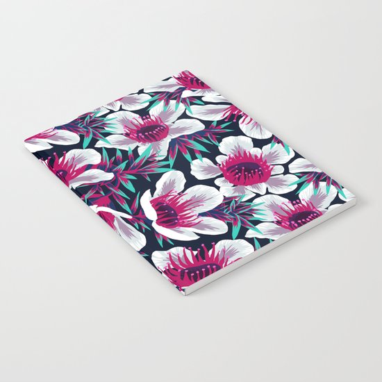 Manuka Floral Print - Light Notebook