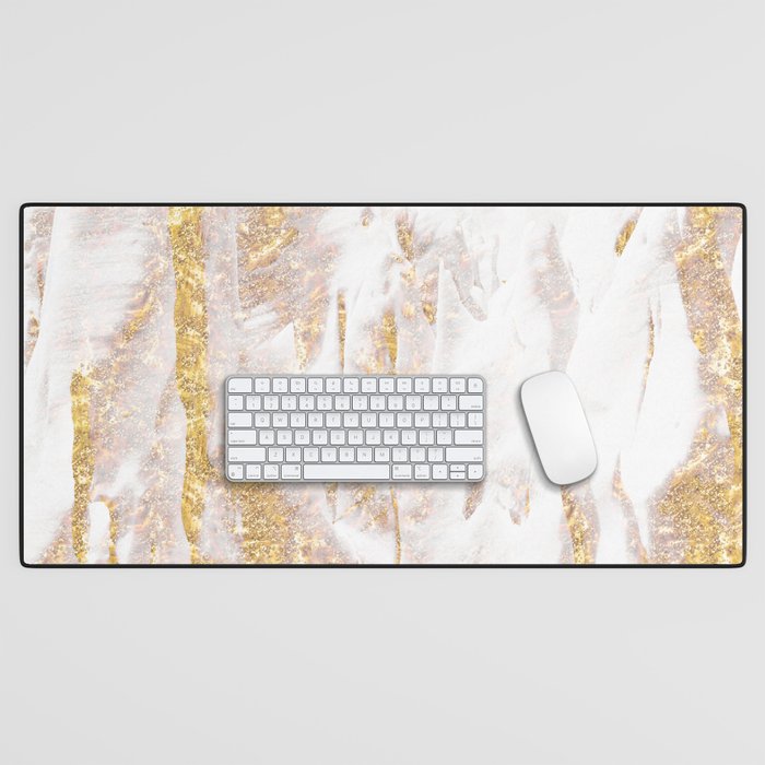 Rose gold top marble desk