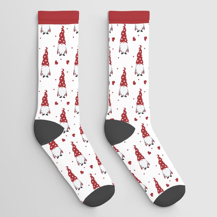 Christmas Gnome Love Hat Socks