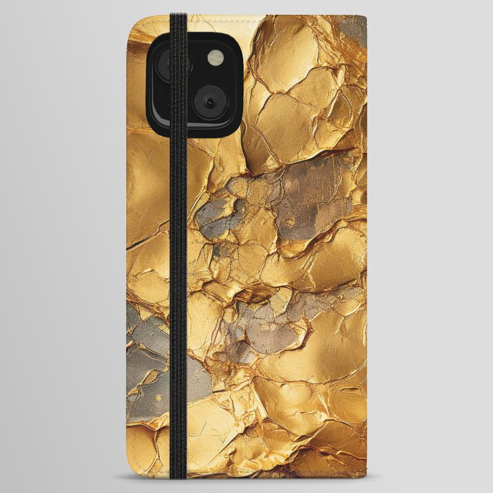 Gold foil surface #11 iPhone Wallet Case