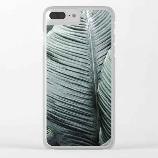 Banana Leaves Tropical Art Clear iPhone Case