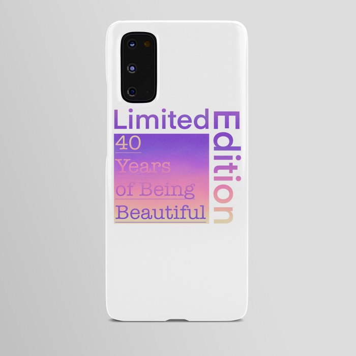 40 Year Old Gift Gradient Limited Edition 40th Retro Birthday Android Case