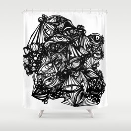 eye doodle Shower Curtain