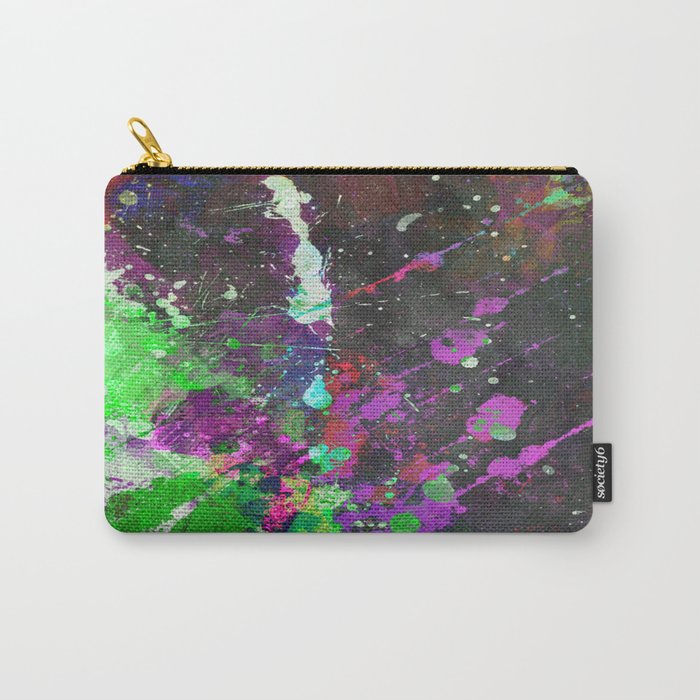 Breakthrough - Multi Coloured Abstract Textured Painting Carry-All Pouch