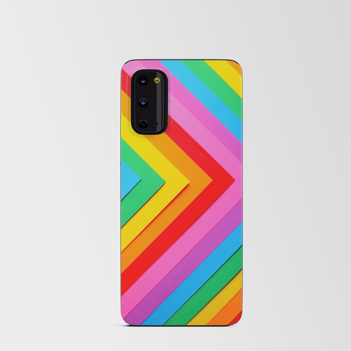 Rainbow Chevron Stripes Android Card Case