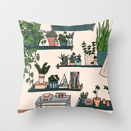 Plant Room Throw Pillow